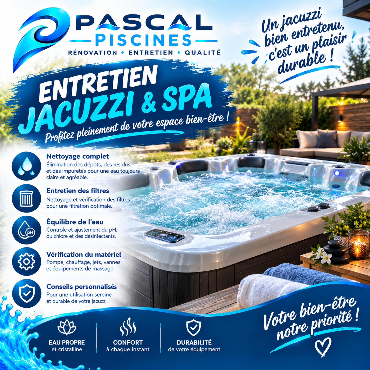 Entretien d’un spa et de ses équipements
